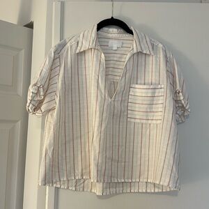 Stripe boxy blouse